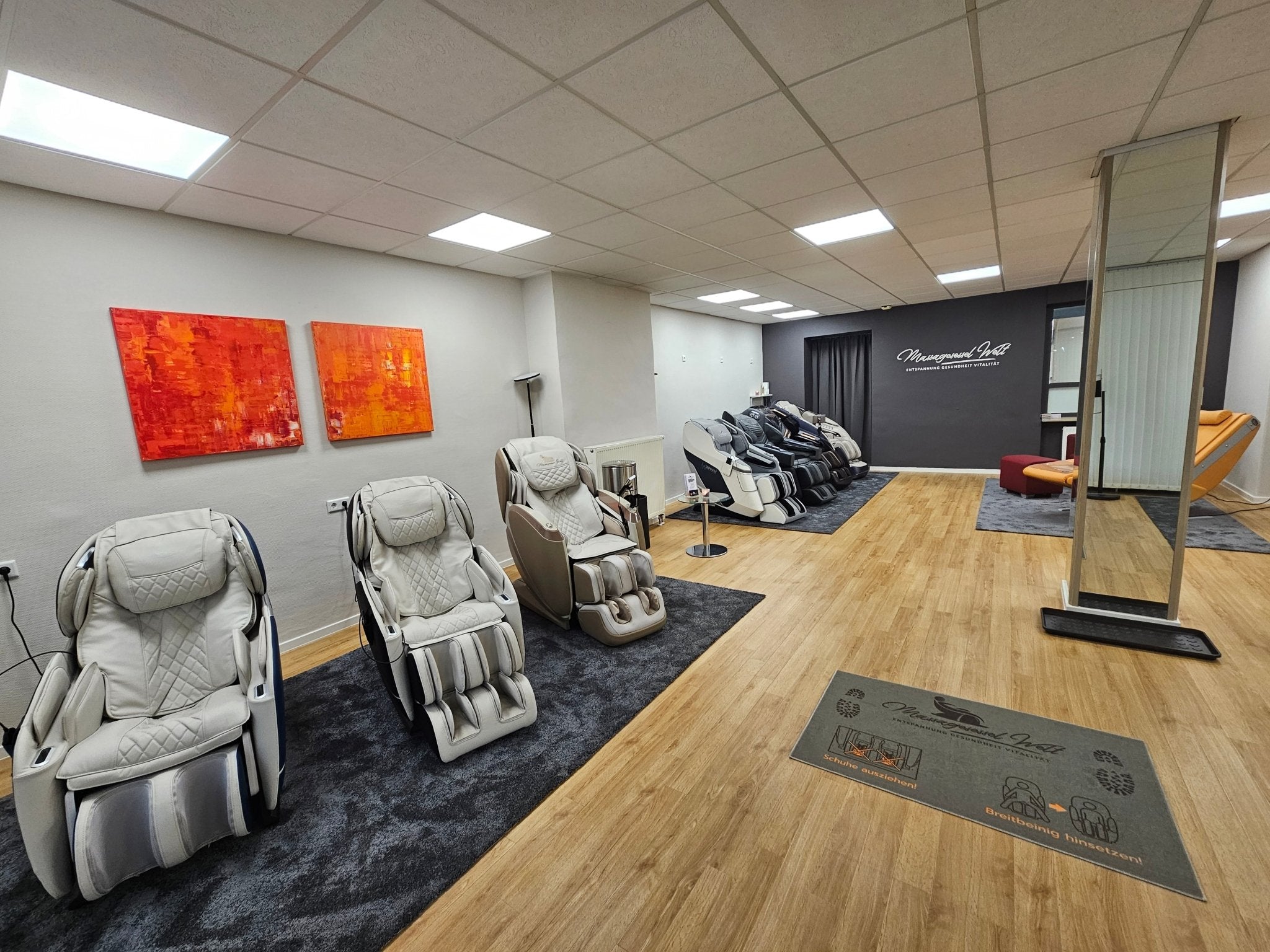 Onze massagestoel tentoonstelling in Leverkusen - Massagesessel Welt