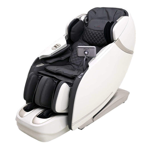 Casada Skyliner II-Massagestoel-Wit-Grijs-Kunstleder Massagestoel Wereld