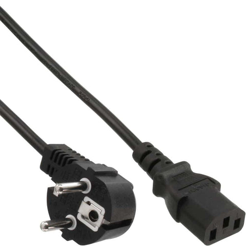 Extra lang/gekleurd netsnoer, aardcontact haaks op IEC-stekker C13-accessoire-3 meter-zwart-massage-stoel-wereld